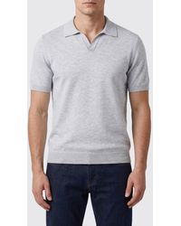 Tagliatore - Cotton Knit Polo Shirt - Lyst