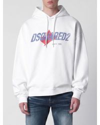 DSquared² - Cotton Hoodie With Logo - Lyst