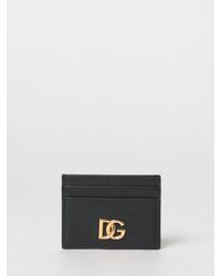 Dolce & Gabbana - Dolce &Amp Gabbana Dg Logo Plaque Calfskin Leather Card Holder - Lyst