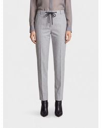 Eleventy - Slim-Fit Wool And Cashmere Trousers With Drawstring Waist - Lyst