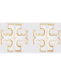 Tory Burch - Kira Perlmutt-Ohrstecker Mit Doppel-T-Logo - Lyst