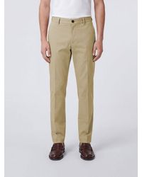 Burberry - Slim Fit Cotton Chino Trousers With Slant Pockets - Lyst