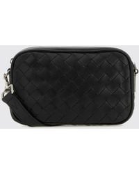 Bottega Veneta - Woven Calfskin Leather Camera Bag With Zip Closure - Lyst
