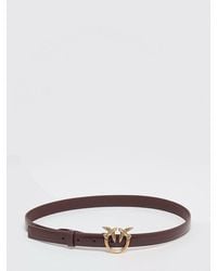 Pinko - Love Berry Leather Belt With Love Birds Logo Buckle - Lyst
