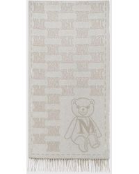 Max Mara - Charme Cashmere Stole With Jacquard Monogram And Fringed Hem - Lyst