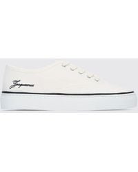 Jacquemus - Féfé Cotton Canvas Trainers With Contrasting Embroidered Logo - Lyst