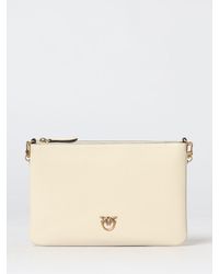 Pinko - Flat Love Bag Simply Leather Clutch - Lyst
