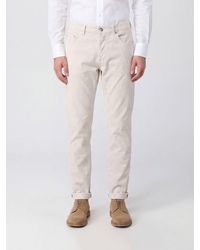 Dondup - Mid-Rise Slim Fit Corduroy Trousers With Turn-Up Cuffs - Lyst