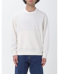ARMANI EXCHANGE - Crew Neck Cotton Blend Sweatshirt With Logo - Lyst