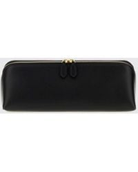 Alaïa - Delta Smooth Calf Leather Clutch With Double Zip Closure - Lyst
