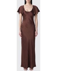 ROTATE BIRGER CHRISTENSEN - U-Neck Long Satin Sheath Dress For Ceremonies - Lyst