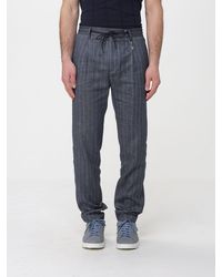 Manuel Ritz - Striped Linen Blend Drawstring Trousers - Lyst