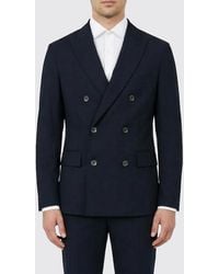 Paolo Pecora - Double-Breasted Cotton Blazer - Lyst