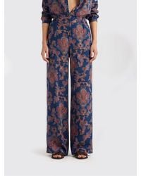 Momoní - Momon&Igrave Striped Silk Palazzo Trousers - Lyst