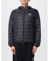 EA7 - Padded Nylon Down Jacket With Logo - Lyst
