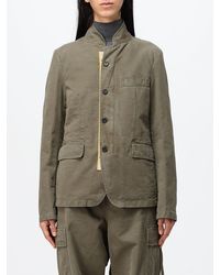 Fendi - Cropped Cotton Blazer With High Neck And Flap Pockets - Lyst