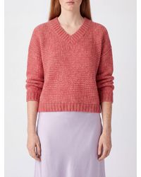 Roberto Collina - V-Neck Alpaca And Wool-Blend Jumper With Ribbed Trims - Lyst