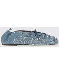 Ganni - Lace-Up Ballerina - Lyst