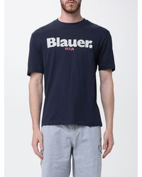Blauer - Cotton T-Shirt With Logo - Lyst
