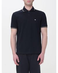 Emporio Armani - Stretch Cotton Polo Shirt - Lyst