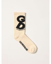 Gcds Socks Andy Socks With Logo - Natural