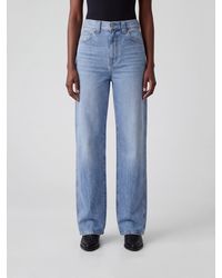 KHAITE - Mid-Rise Straight-Leg Jeans - Lyst