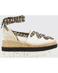 Stella McCartney - Gaia Organic Cotton Canvas Wedge Espadrilles - Lyst