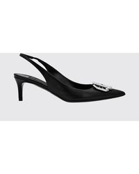 Philipp Plein - Gothic Monogram Leather Slingback Pumps With A Mid Heel - Lyst