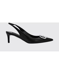 Philipp Plein - Gothic Monogram Leather Slingback Pumps With A Mid Heel - Lyst