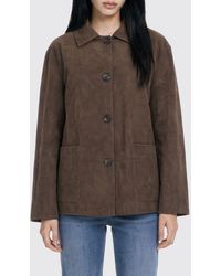 Max Mara - Suede Lambskin Shirt Jacket With Pockets - Lyst