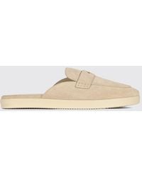 Tory Burch - Suede Low Heel Mules With Double T Logo By - Lyst