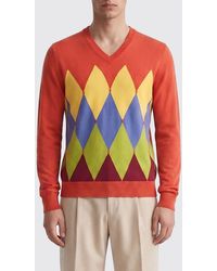 Ballantyne - Diamond Pattern Cotton And Cashmere Pullover - Lyst