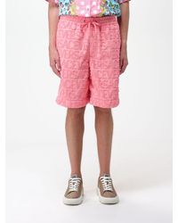Versace - Allover Towel Shorts - Lyst