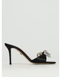 Mach & Mach - Satin Sandal With Jewel Bow - Lyst