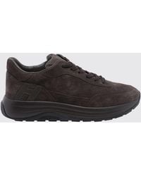 Hogan - Hi-Light Suede Calfskin Leather Sneakers With Tone-On-Tone H Logo - Lyst