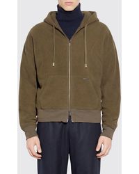 Paolo Pecora - Cotton Zip-Up Hoodie With Drawstring And Welt Pockets - Lyst