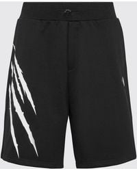 Philipp Plein - Scratch Cotton Jersey Sports Shorts With Contrasting Logo - Lyst