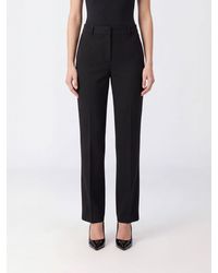 Patrizia Pepe - Straight Leg Tailored Crêpe Trousers With Slant Pockets - Lyst