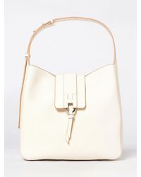 Hogan - Grained Leather Hobo Shoulder Bag - Lyst