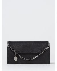 Stella McCartney - Falabella Cracked Synthetic Suede Wallet - Lyst