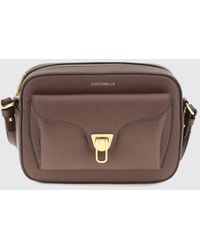 Coccinelle - Beat Grained Leather Mini Camera Bag With Shoulder Strap - Lyst