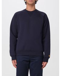 Carhartt - Relaxed Fit Solid Color Cotton Crewneck Sweatshirt With Dropped Shoulders - Lyst