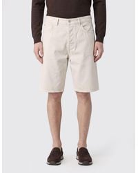 ICON DENIM - Cotton Denim Bermuda Shorts With 5-Pocket Design - Lyst