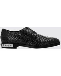 Philipp Plein - Python Leather Derby Shoes - Lyst