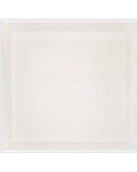 Tory Burch - Square Silk And Wool Foulard With Double T Logo And Fringed Edges - Lyst