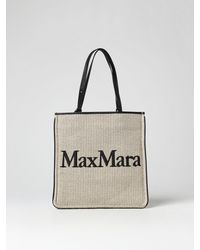Max Mara - Easy Bag Woven Raffia Bag - Lyst