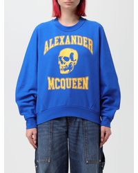 Alexander McQueen - Varsity Skull Logo Sweatshirt, Long Sleeves, , 100% Cotton - Lyst