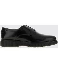 Ferragamo - Smooth Calf Leather Derby Shoes With Rubber Sole - Lyst