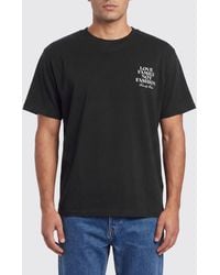 FAMILY FIRST - Cotton Crew Neck T-Shirt With Slogan - Lyst