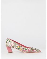Roger Vivier - Belle Vivier Satin Pumps With Embroidered Sequins - Lyst